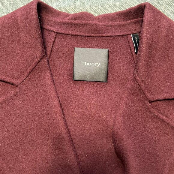 THEORY CLAIRENE NEW DIVIDE WOOL CASHMERE COAT SIZE M - Picture 3 of 8
